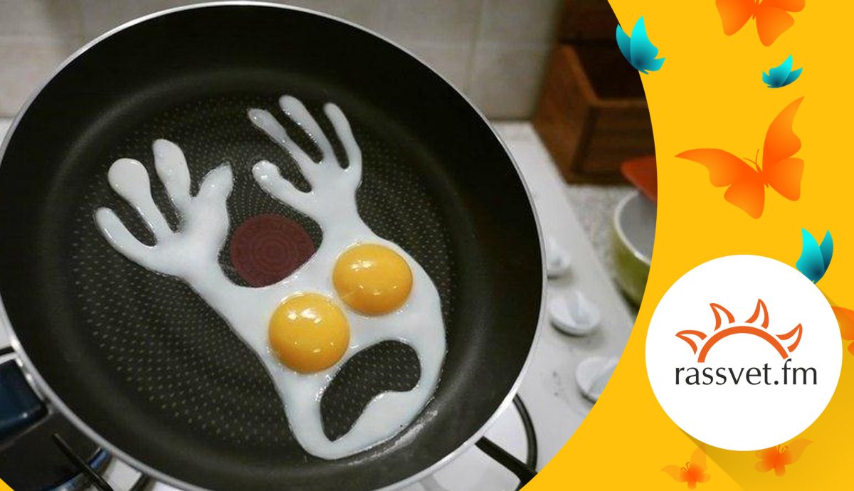 Кот жарит яичницу