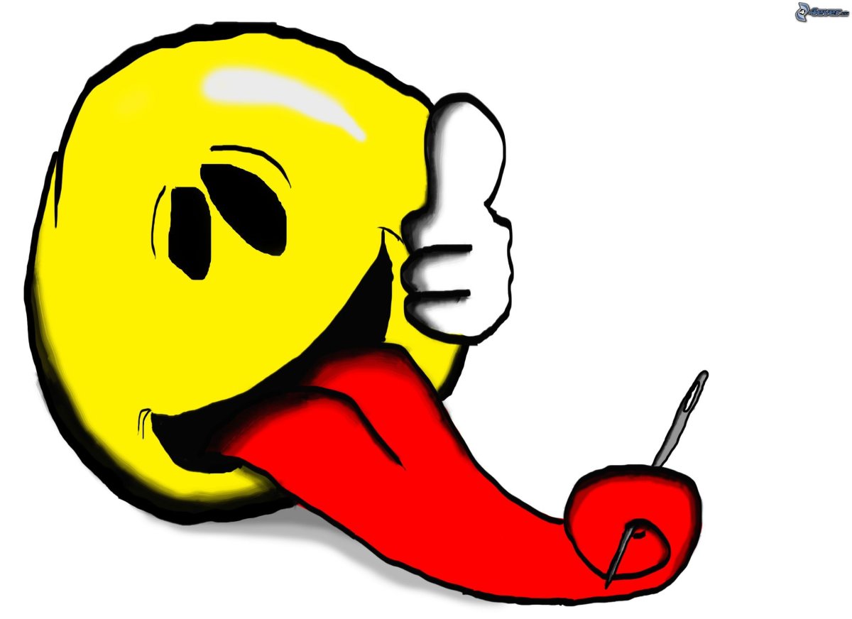 Смайлик с большим языком