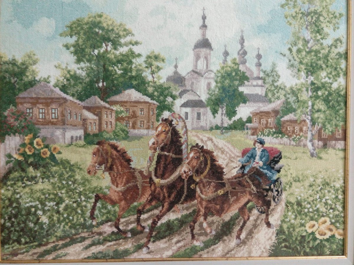 Набор для вышивания деревенька золотое Руно