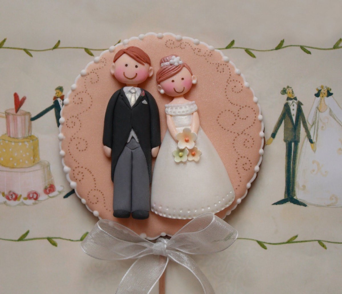 Торт на фарфоровую свадьбу