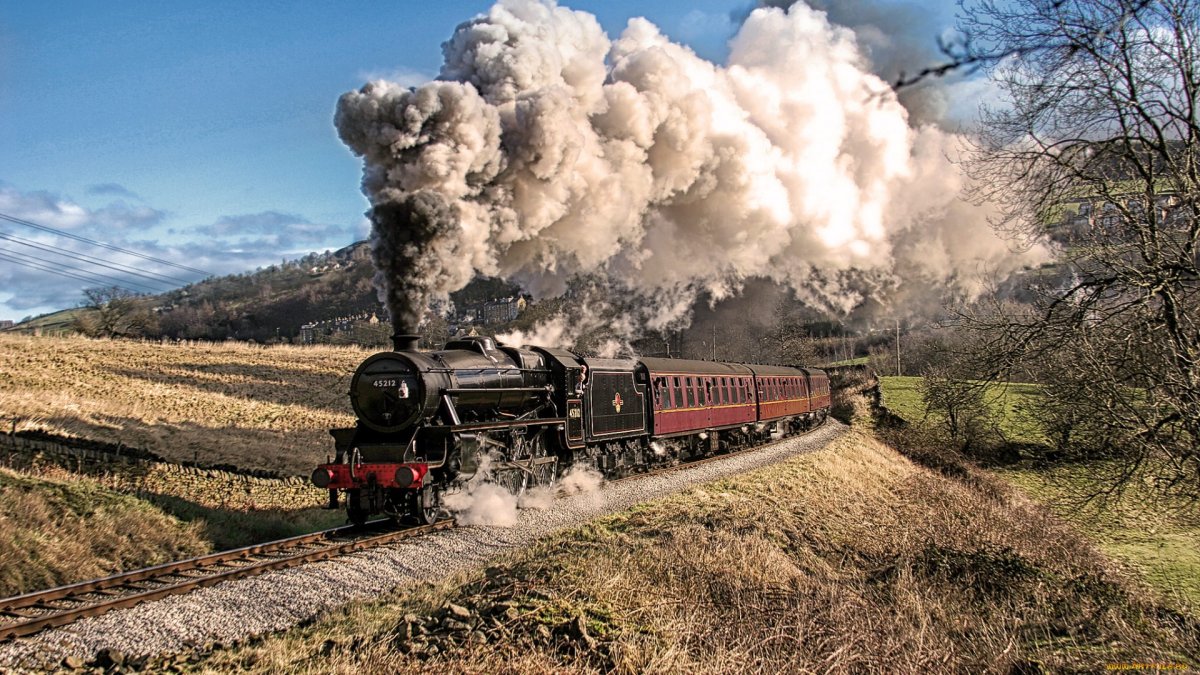 Красивый паровоз