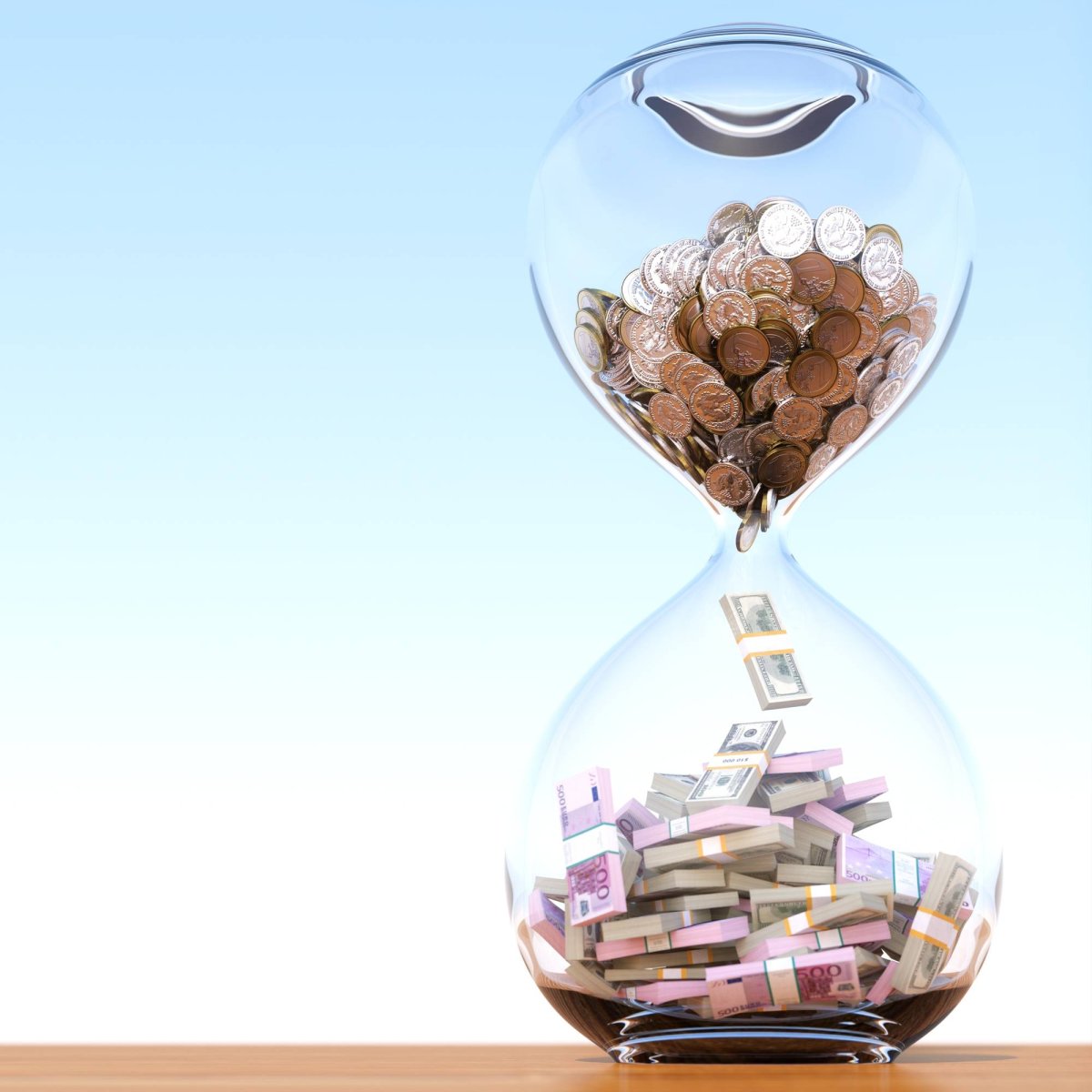 Песочные часы и деньги