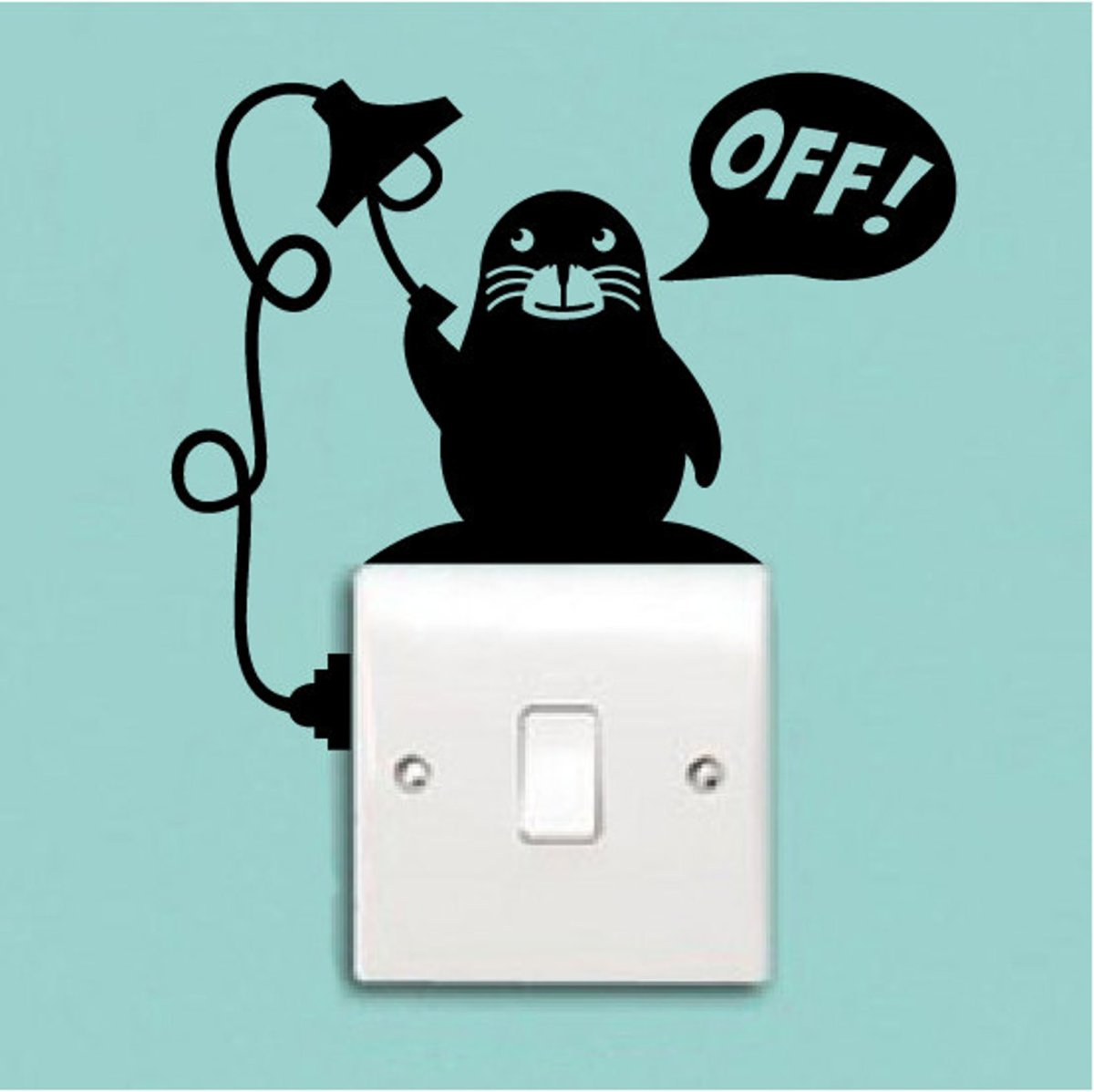 Наклейка на выключатель вентилятор