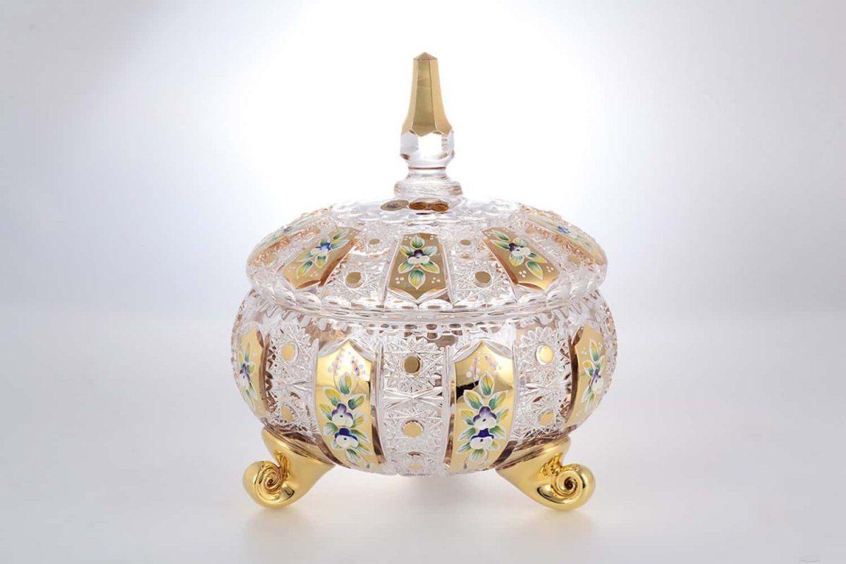 Хрусталь Богемия Чехия с золотом смальта