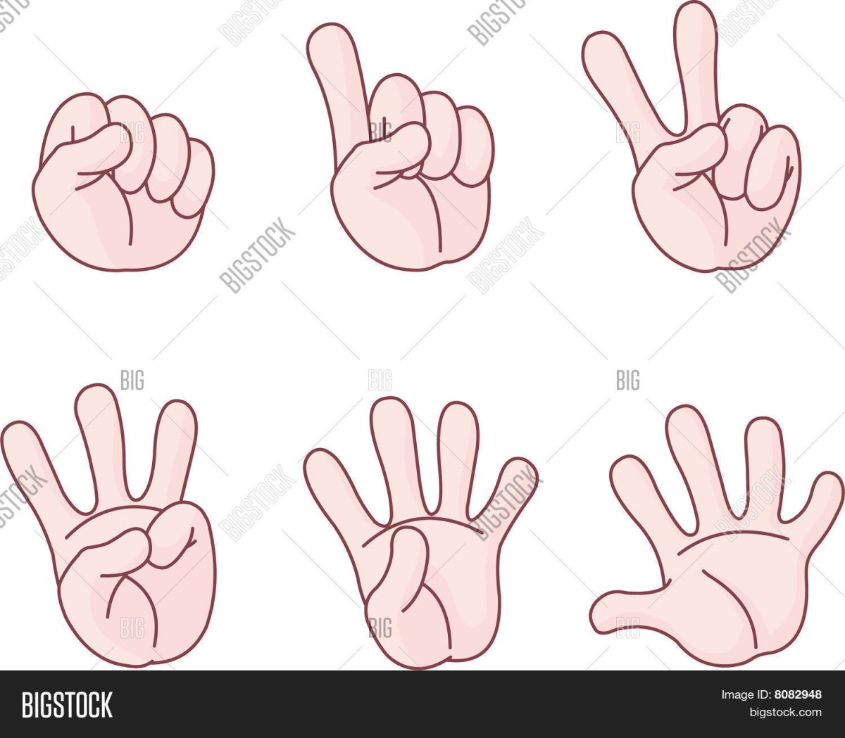 Цифры на пальцах для детей