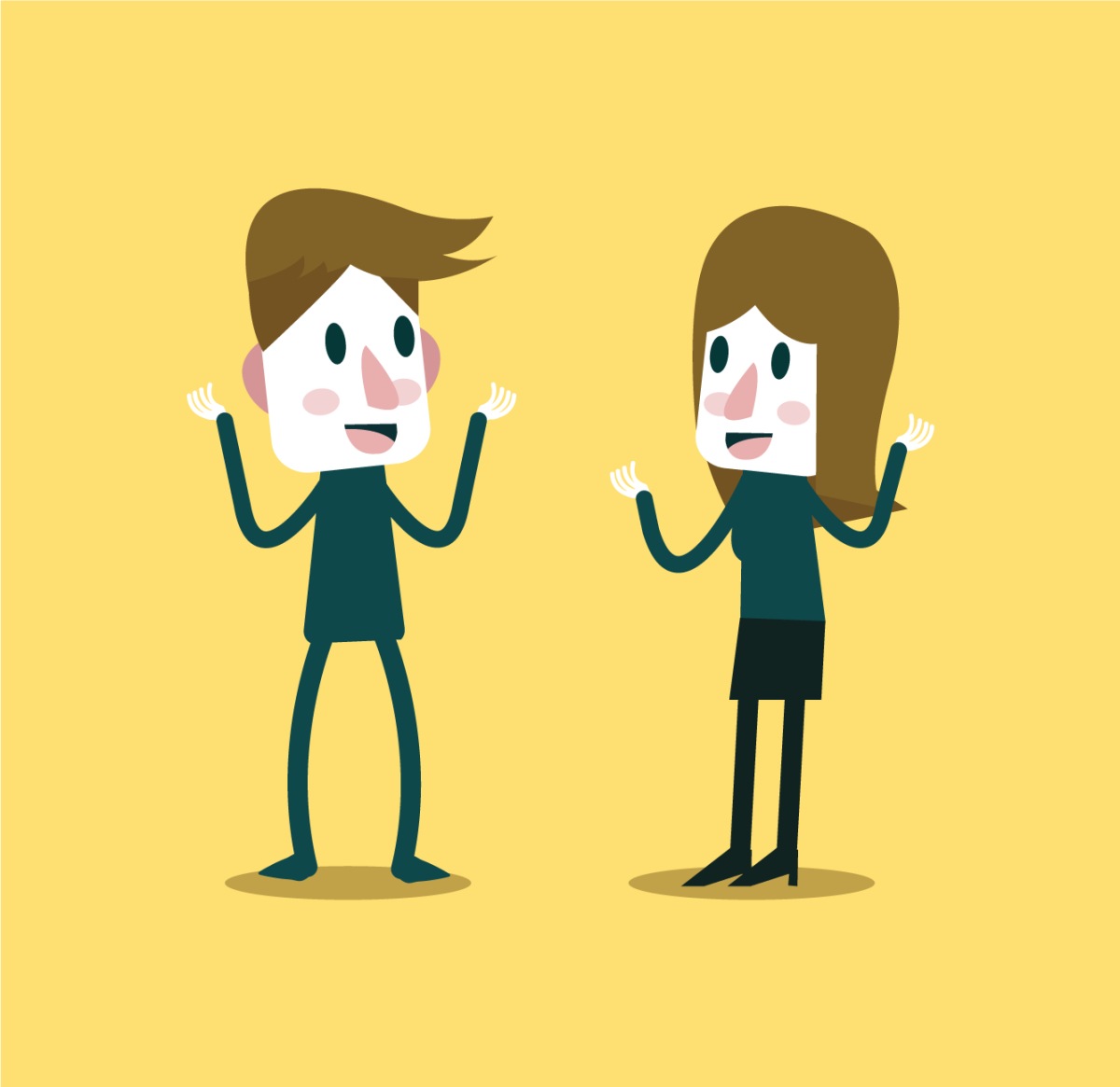 Разговор двух людей арт