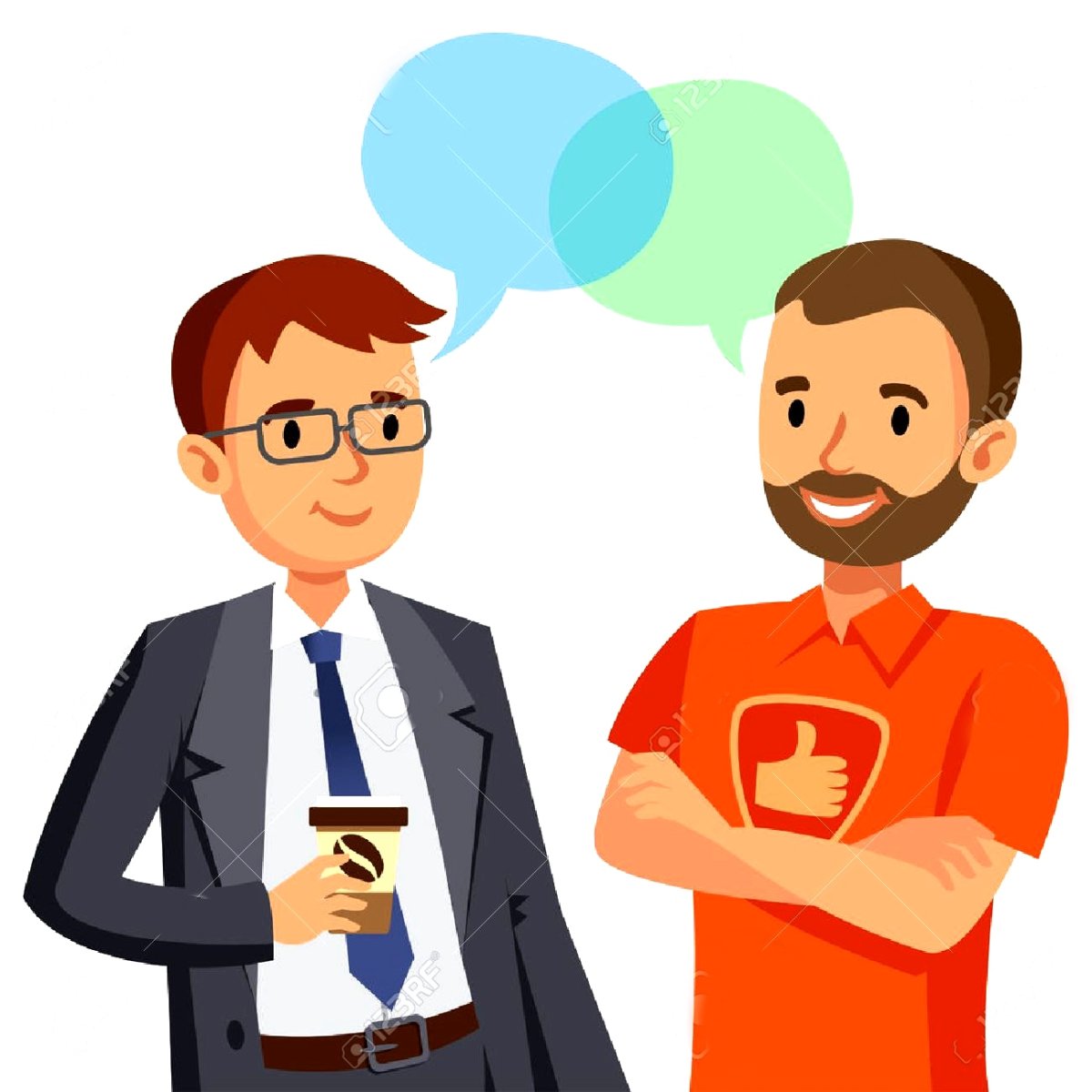 Разговор человек мультяшный