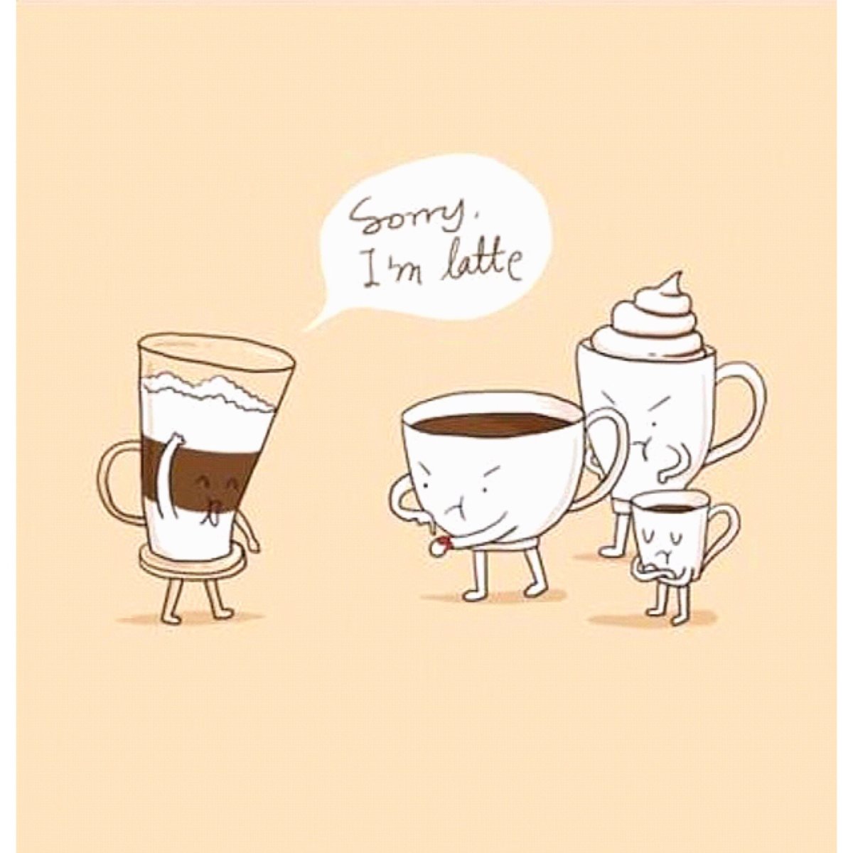 Прикольные рисунки на тему кофе