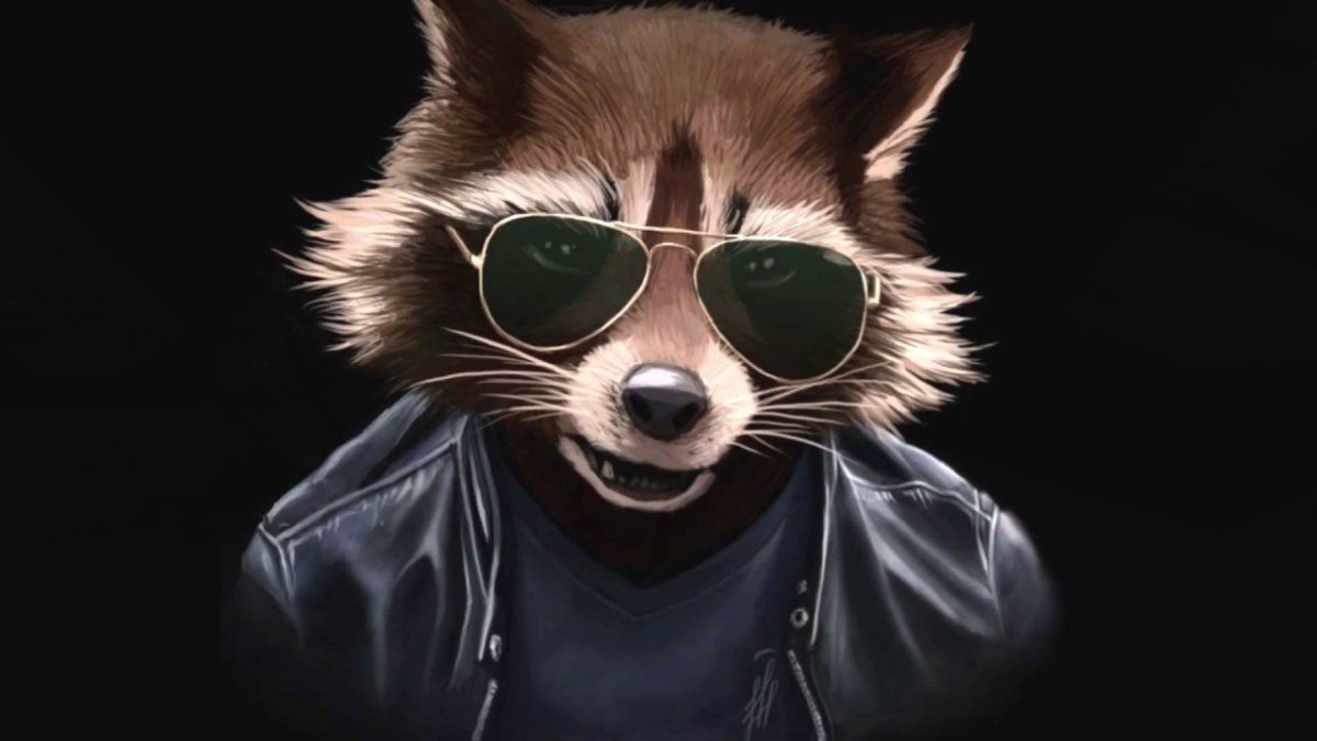 Милый енот мультяшный