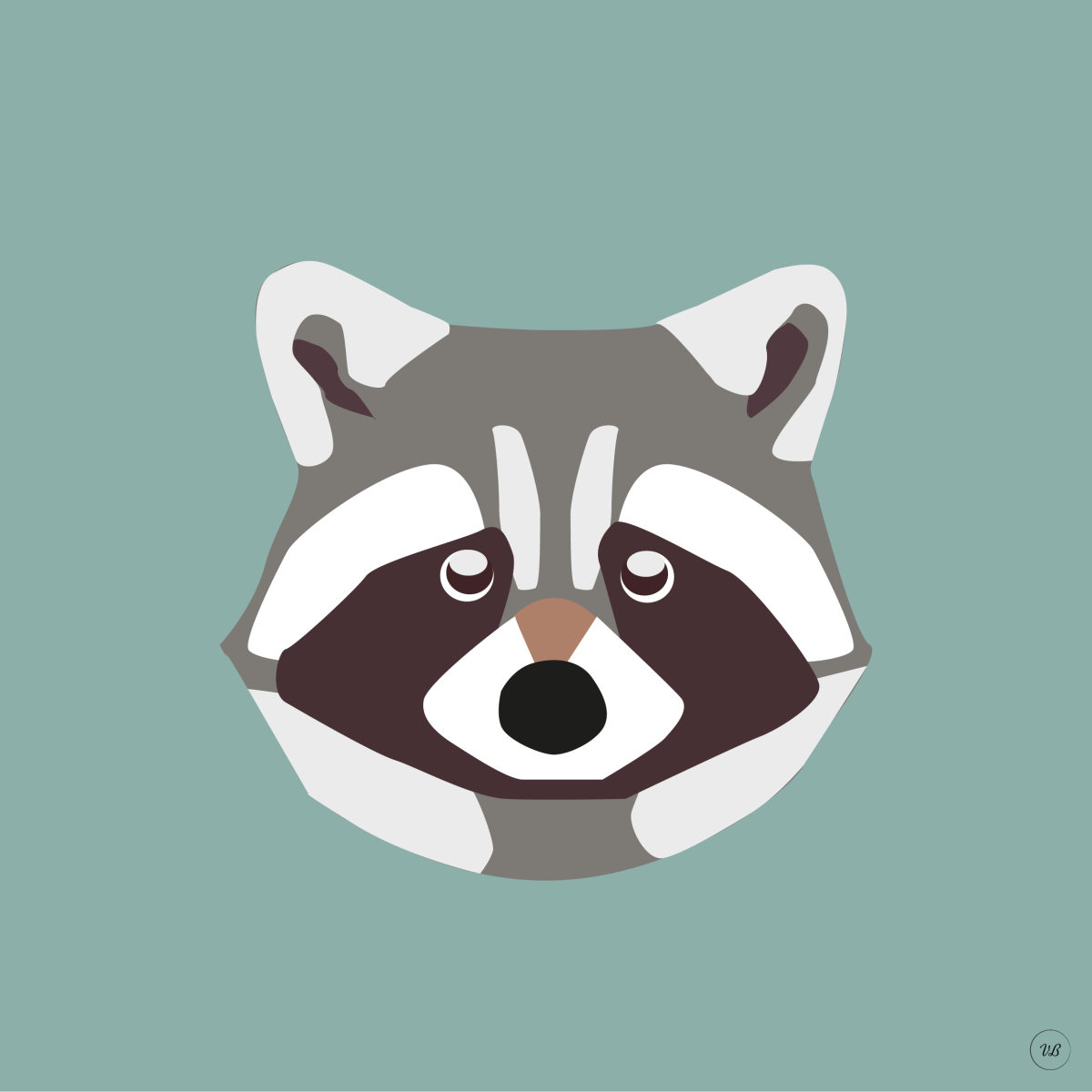 Енот полоскун портрет