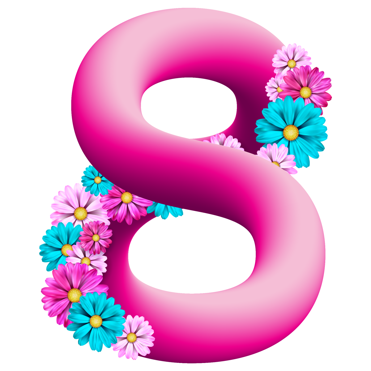 Красивая восьмерка для раскрашивания