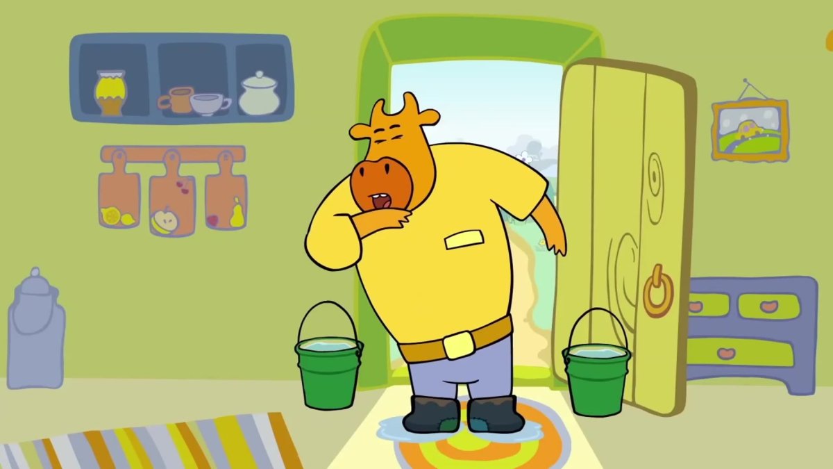 Оранжевая корова хоккей