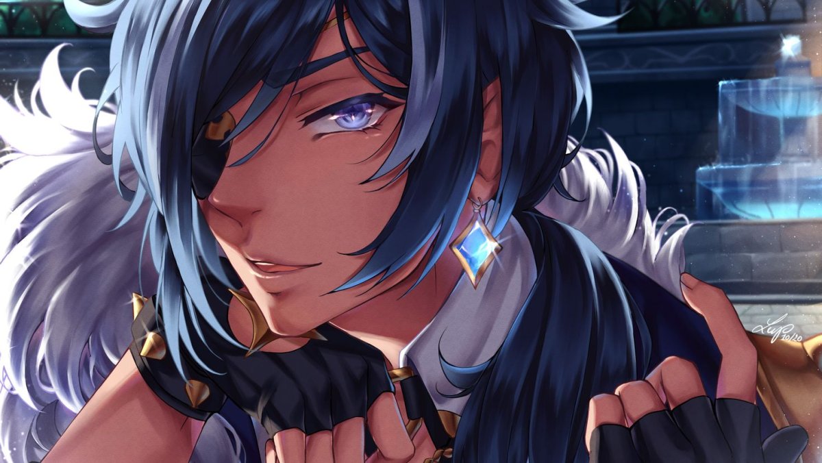 Кэйа Геншин арт