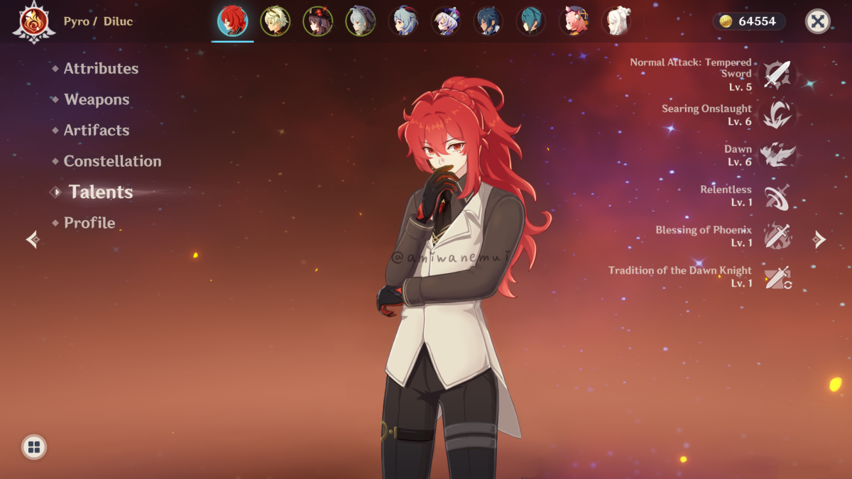 Скин на Дилюка Геншин