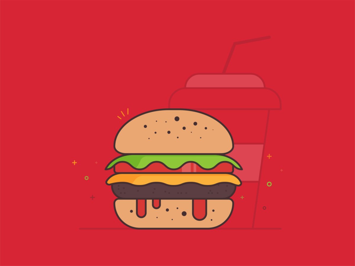 Бургер арт Минимализм