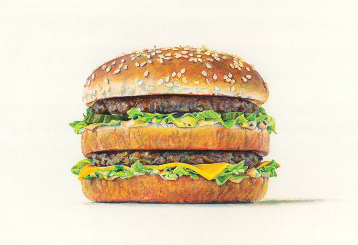 Бургер из Макдональдса нарисовать