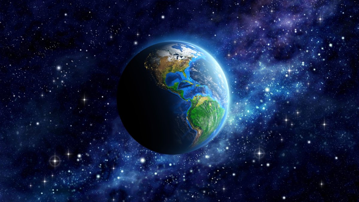 Звездное небо космос земля