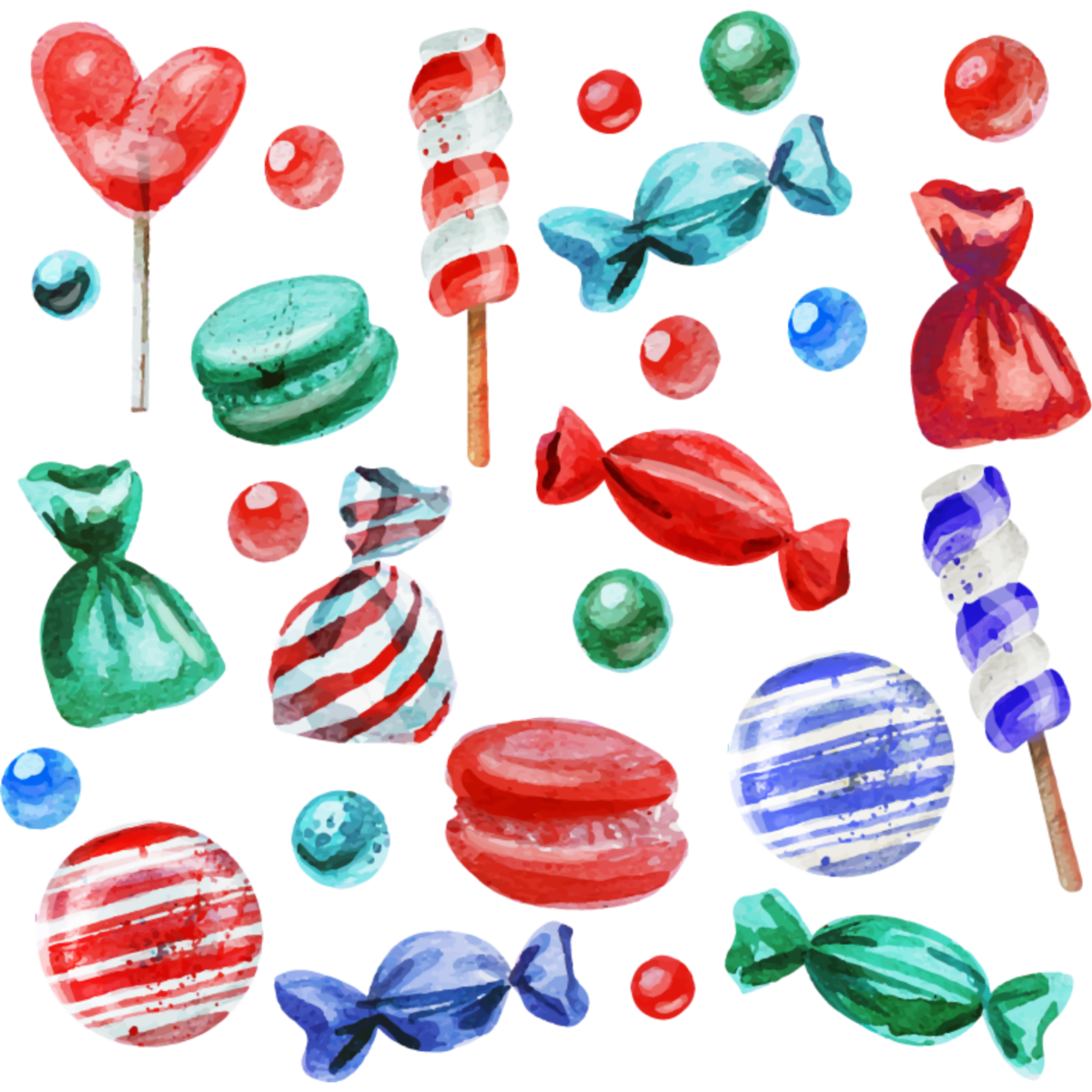 Сладости вектор на прозрачном фоне