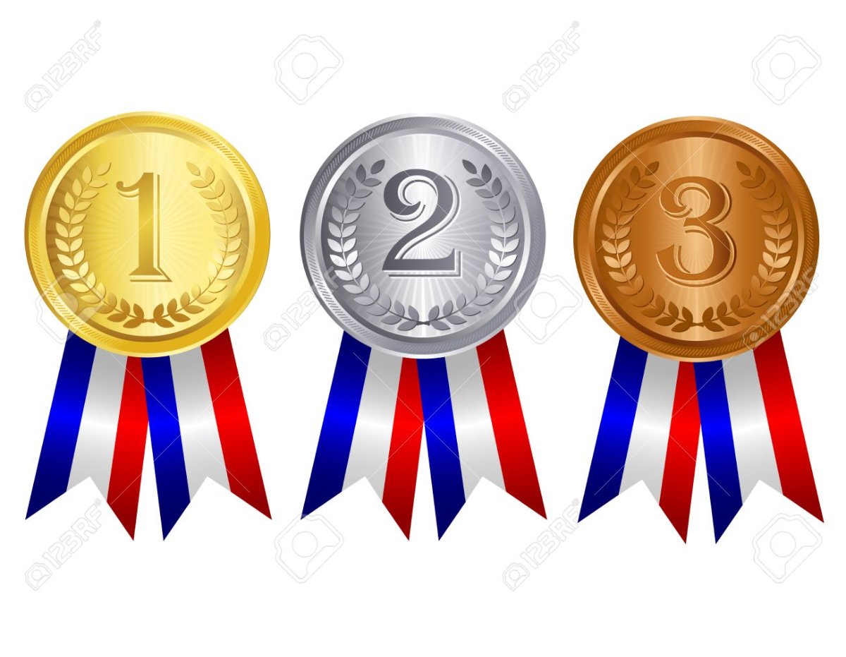 Золотая серебряная и бронзовая медаль