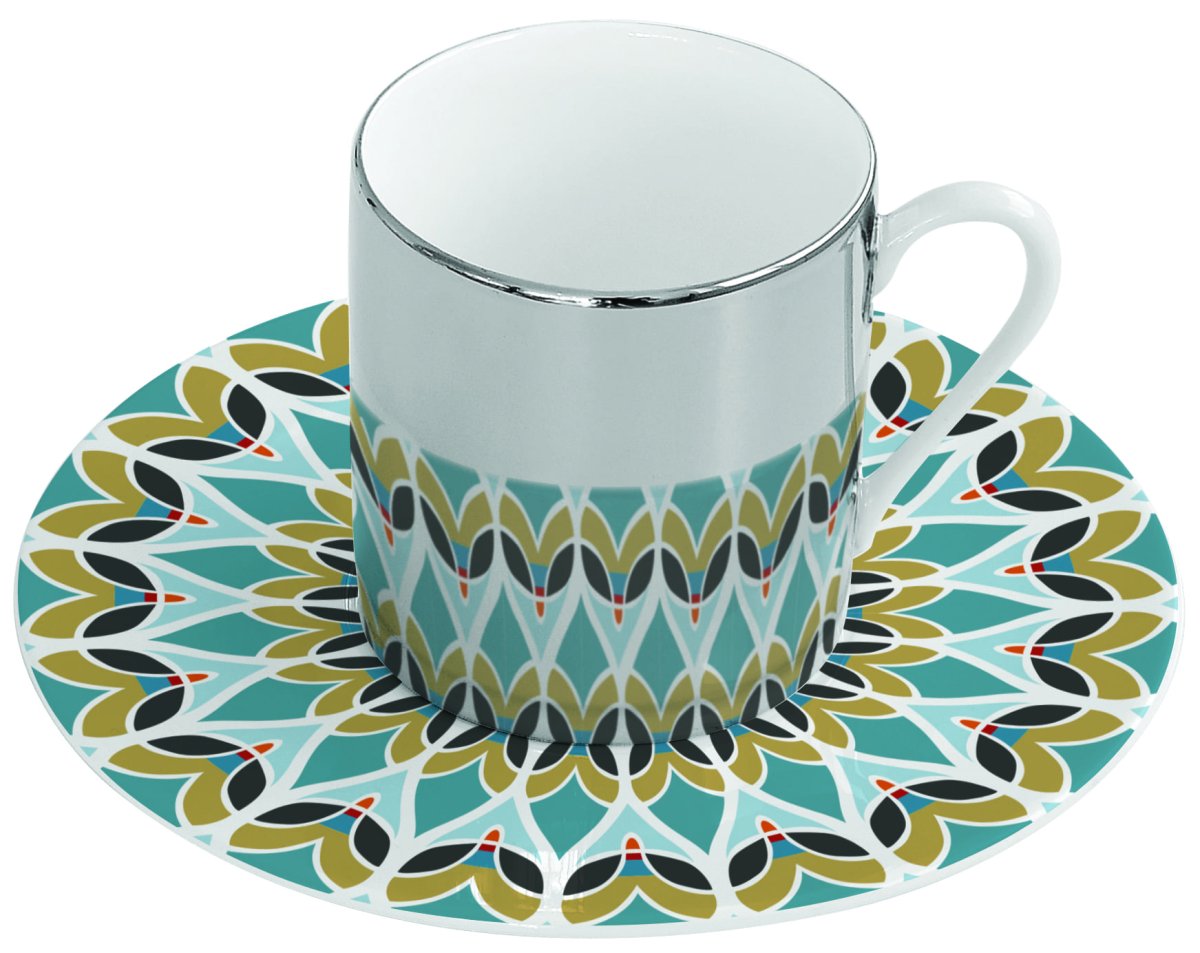 Современный орнамент на посуде