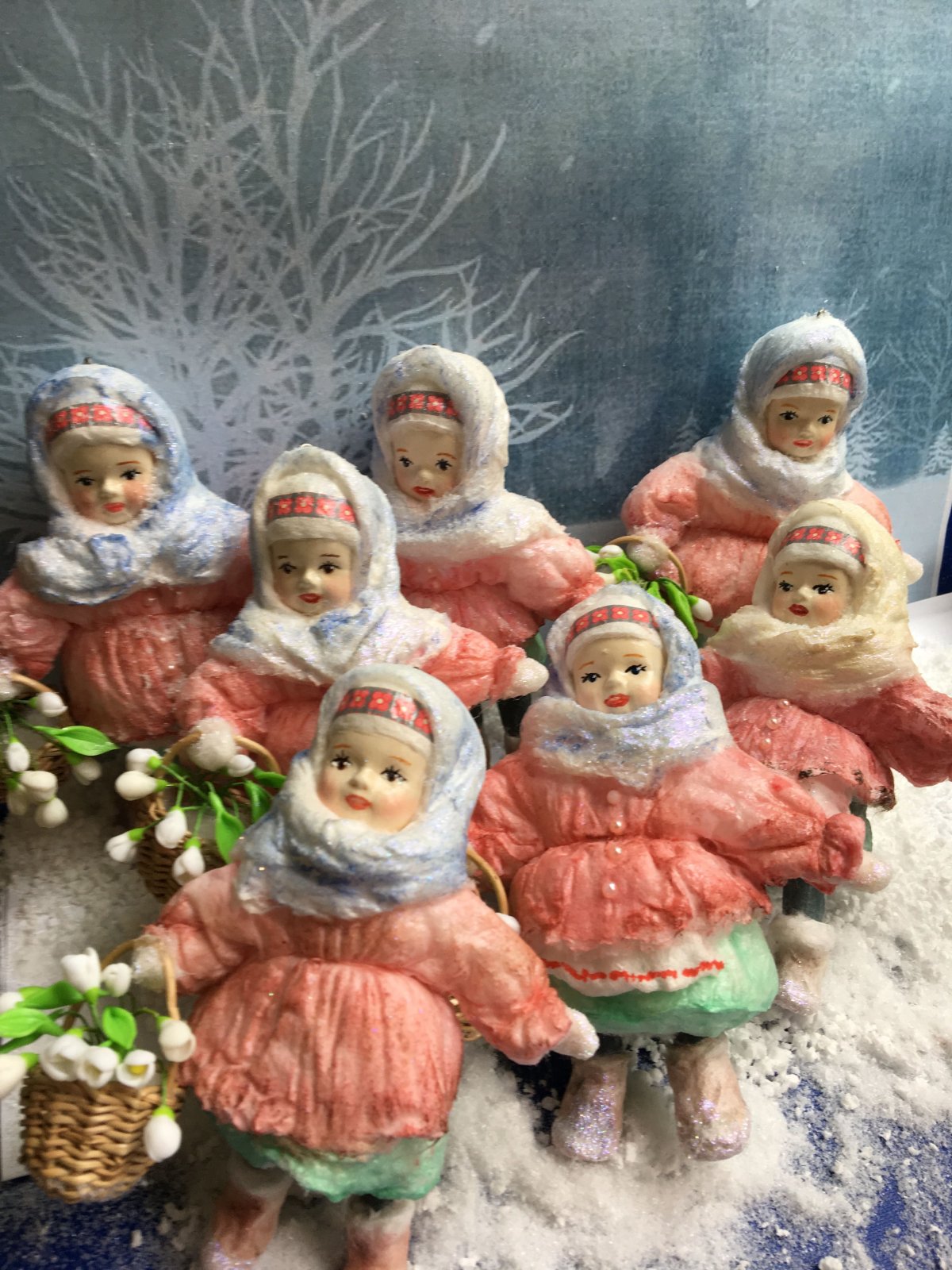 Винтажные ватные игрушки