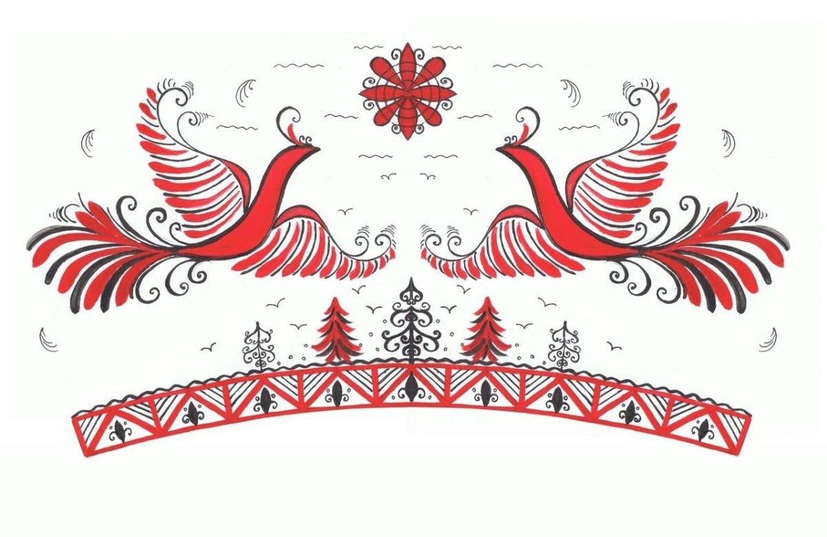 Мезенская роспись орнаменты и узоры