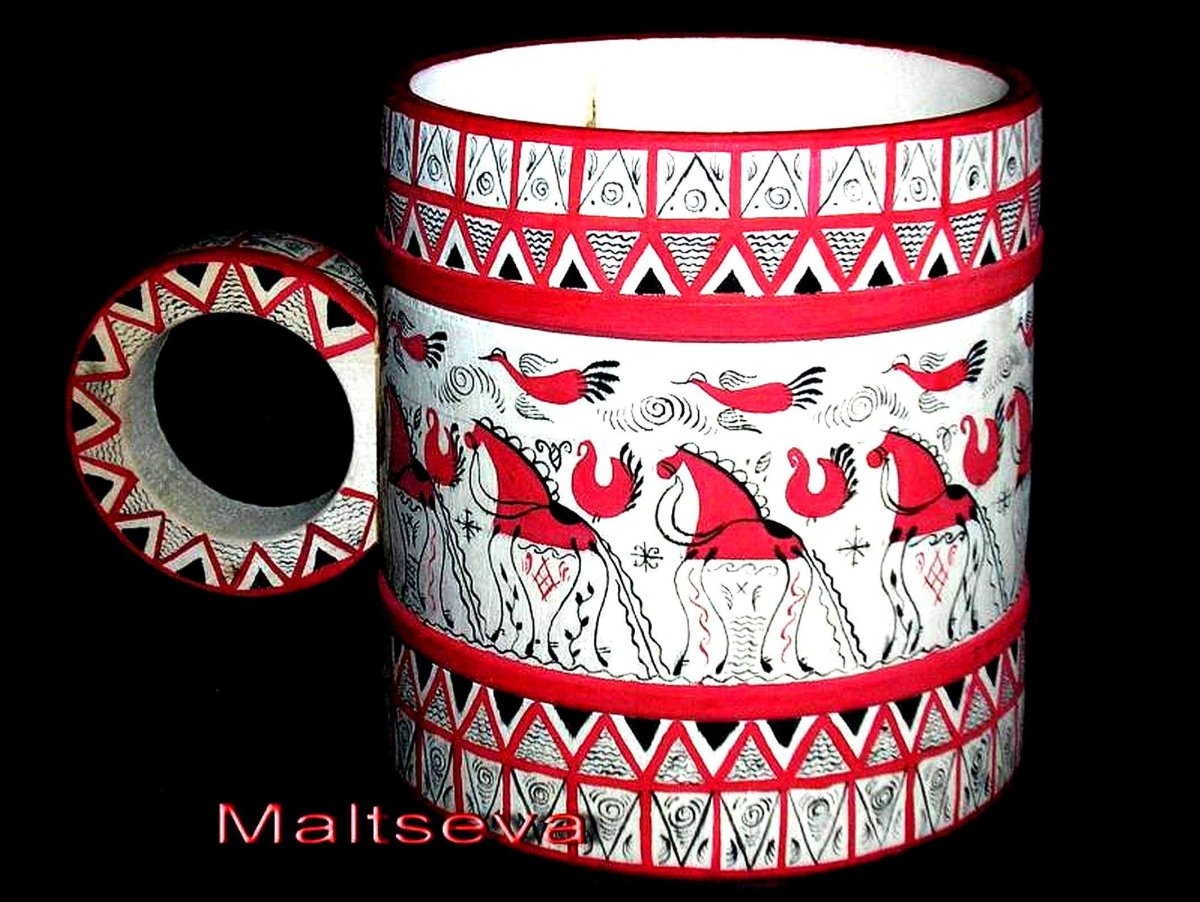 Мезенская роспись Кружка