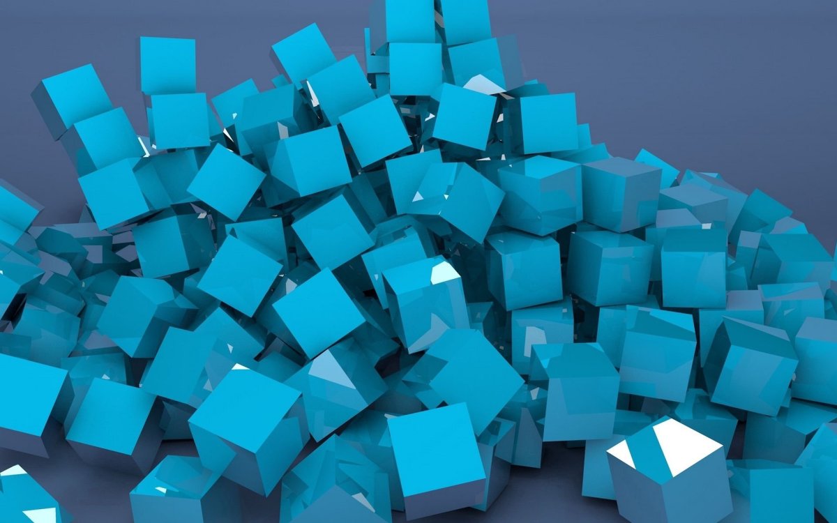 Обои кубики