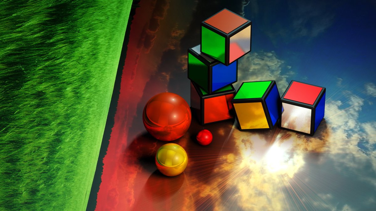 Яркий кубик