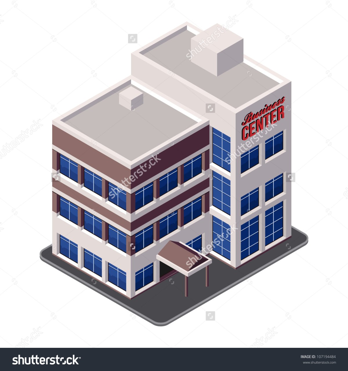 Здание торгового центра для презентации