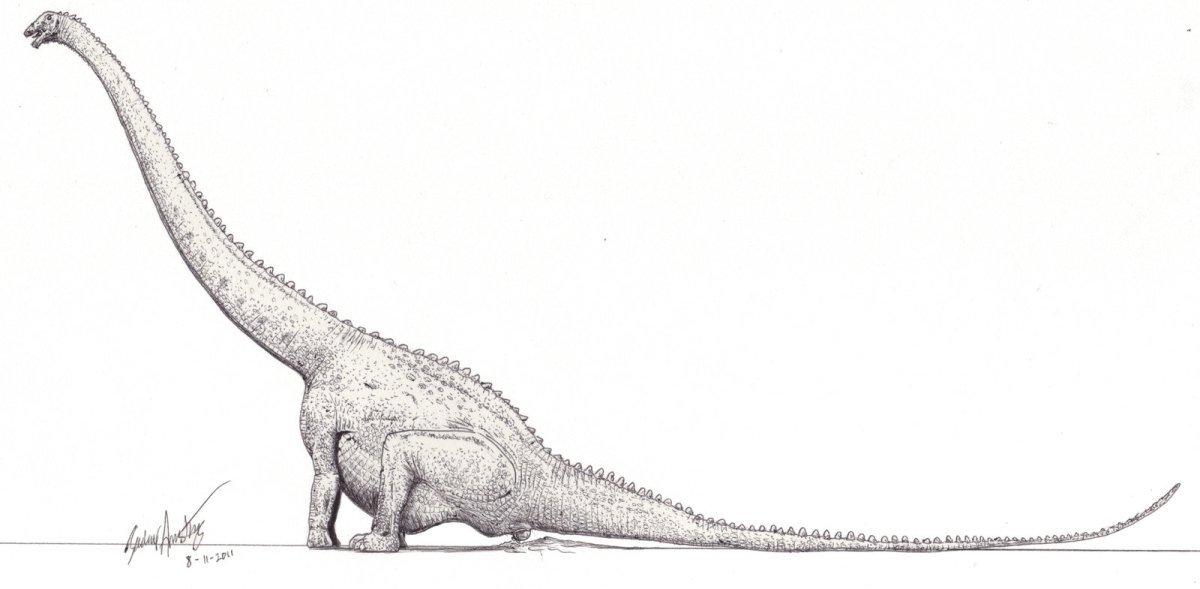 Брахиозавр с шипами на спине