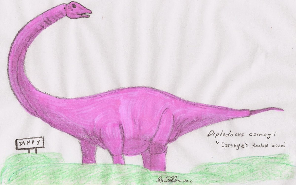 Розовый динозавр Диплодок игрушка