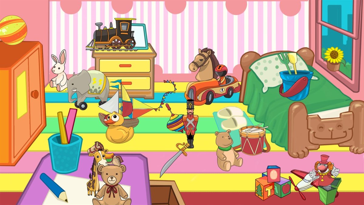 Разбросанные детские игрушки