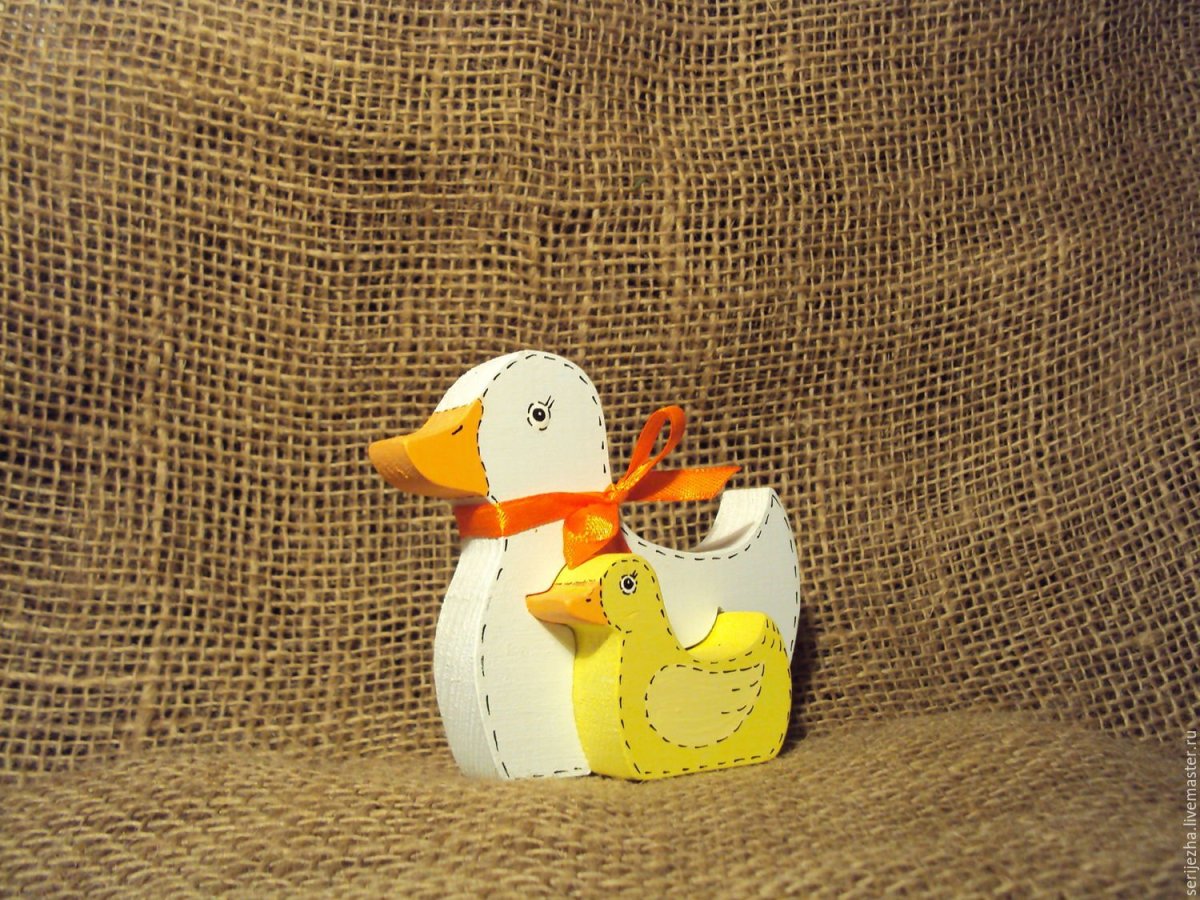Поделка утка с утятами