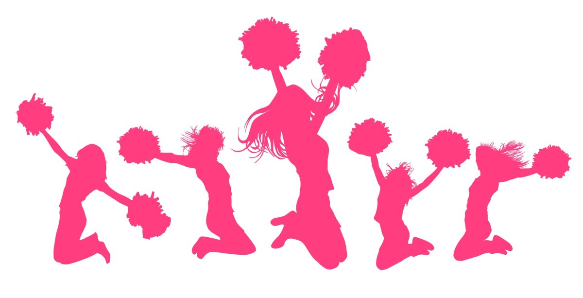 Черлидинг на белом фоне