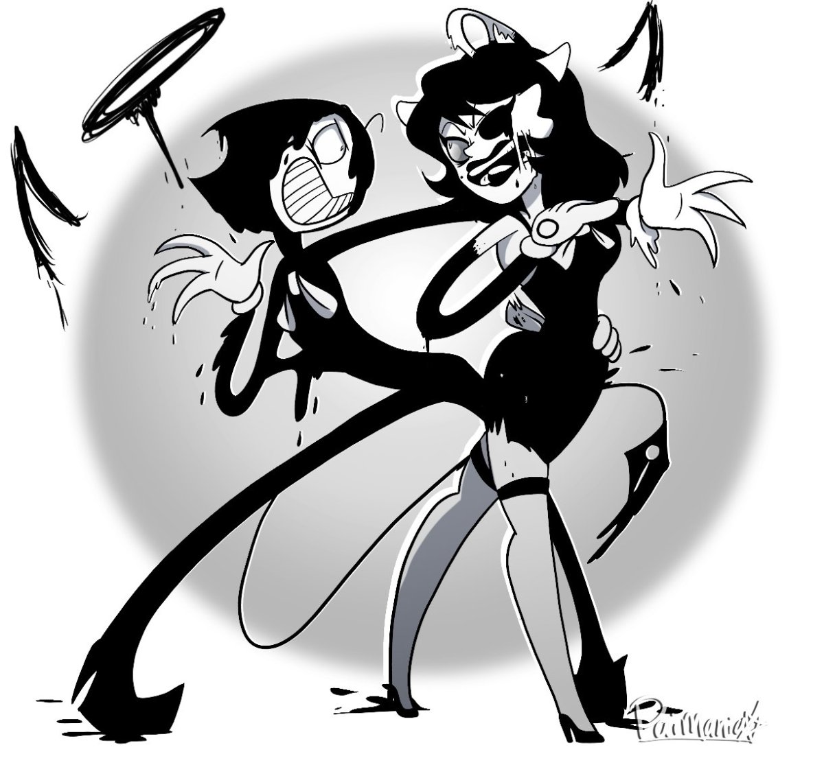 Bendy and the Ink Machine Алиса демон и чернильный демон