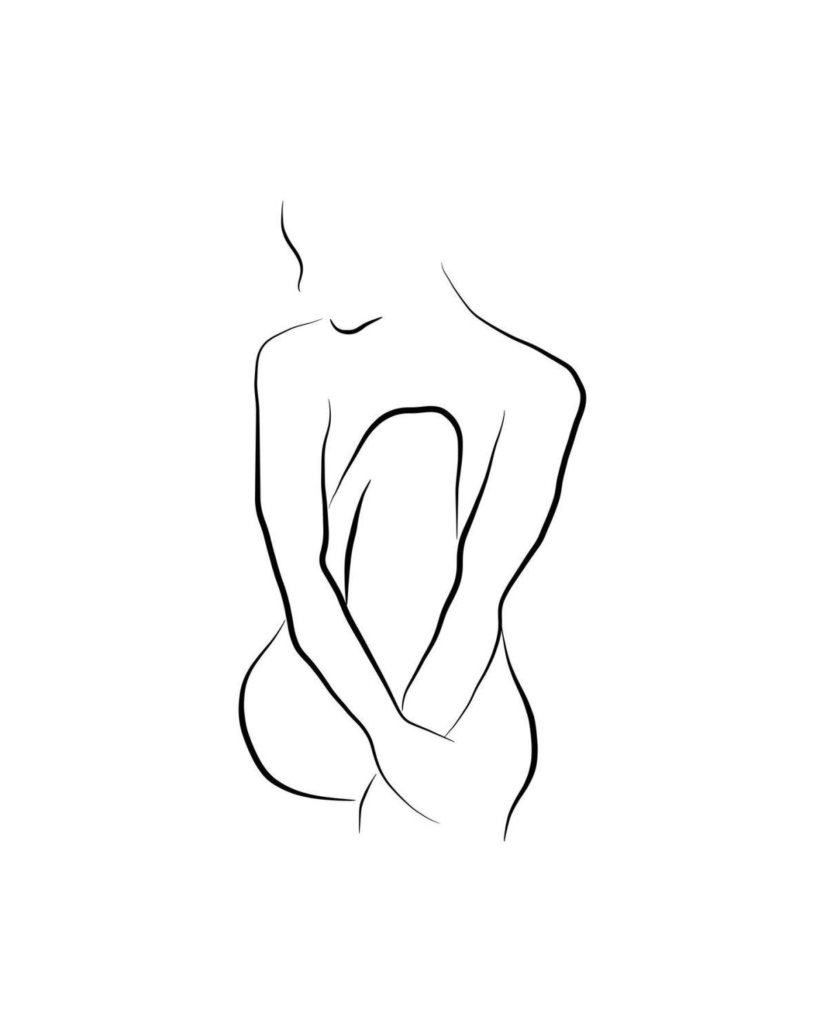 Очертания тела девушки