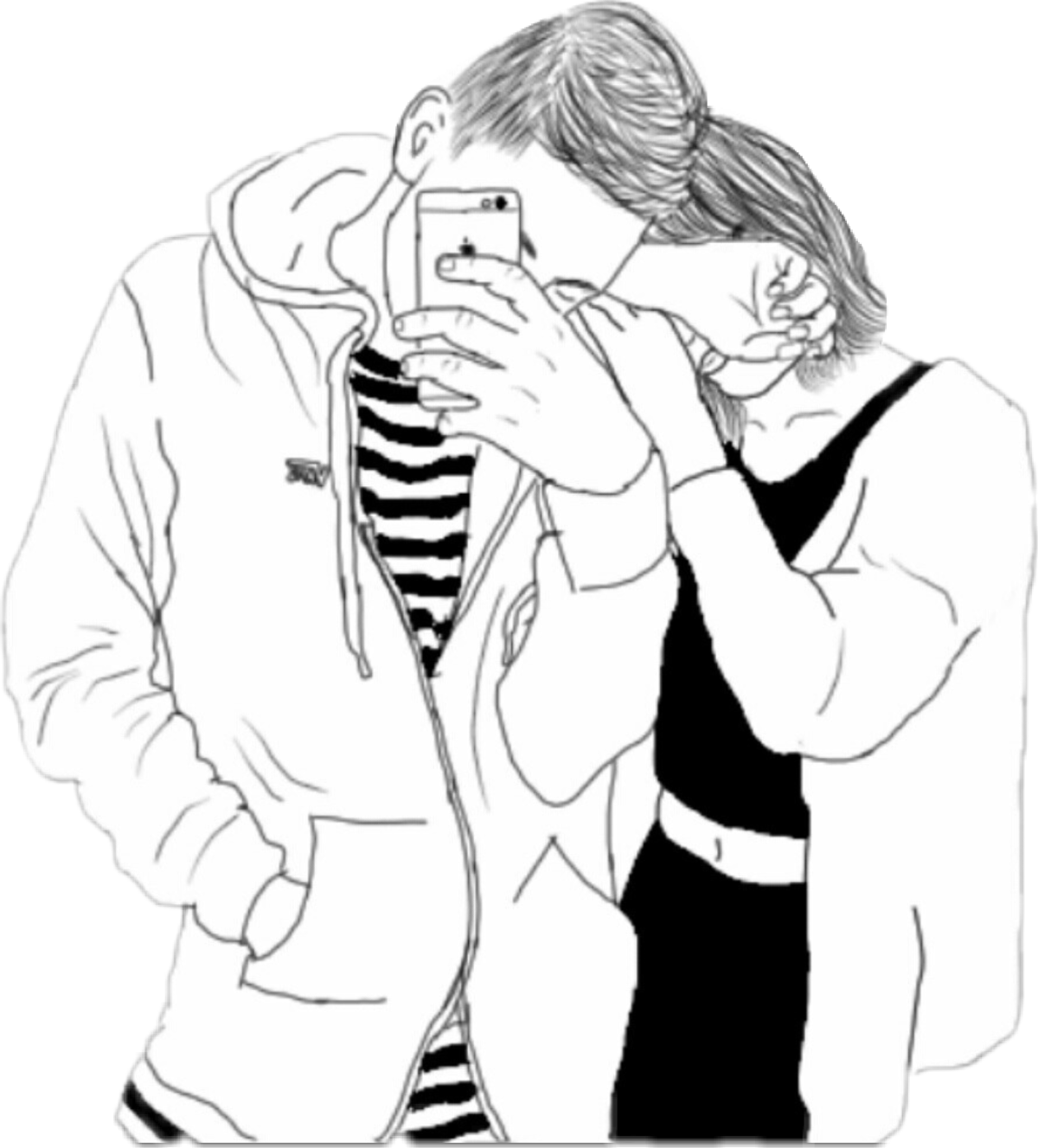 Раскраска парень и девушка