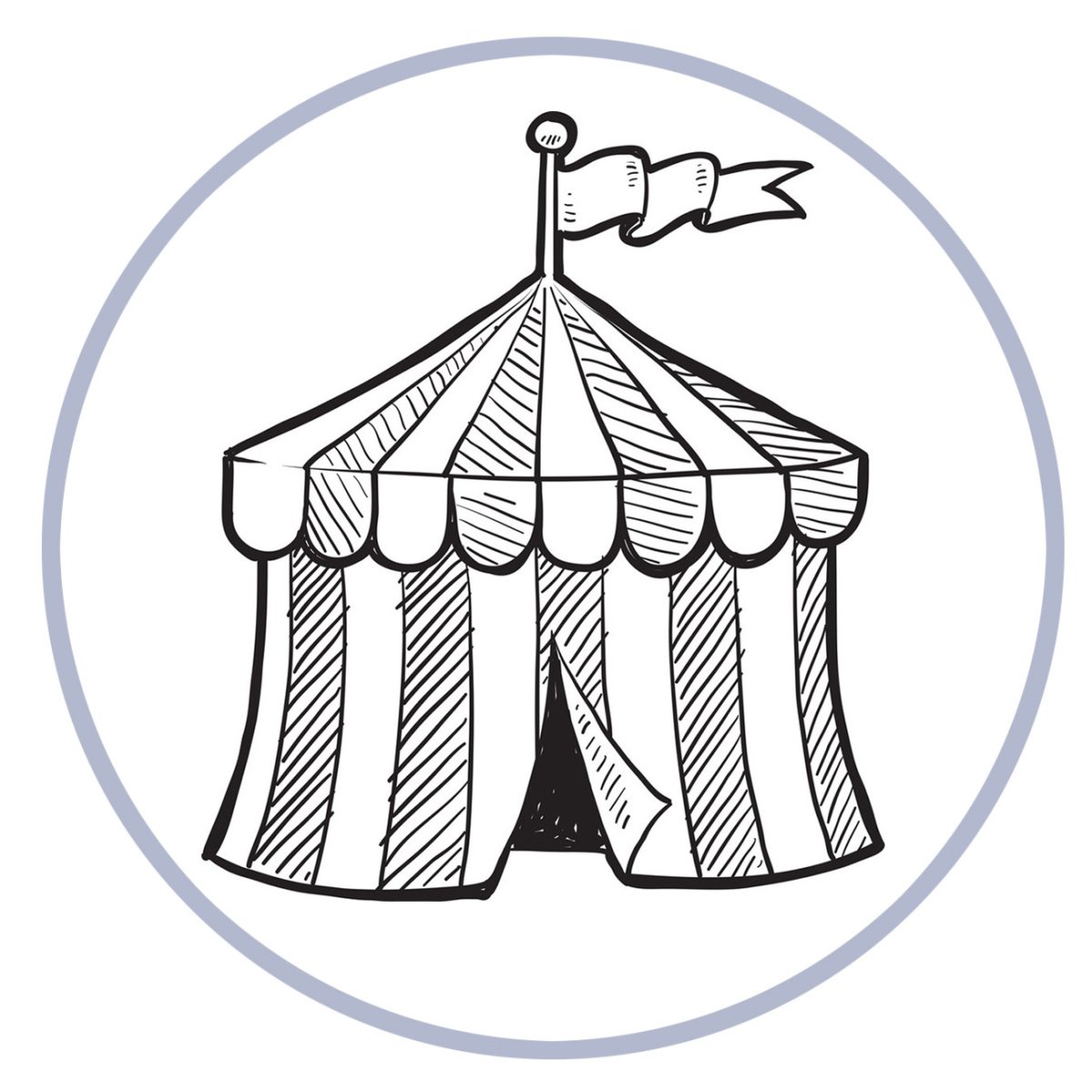 Сцена цирка иллюстрация