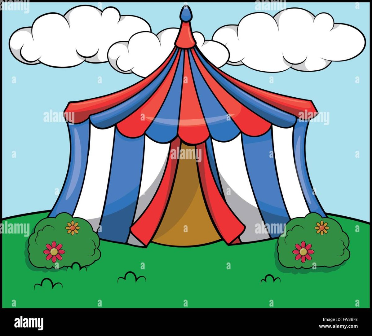Цирк на белом фоне