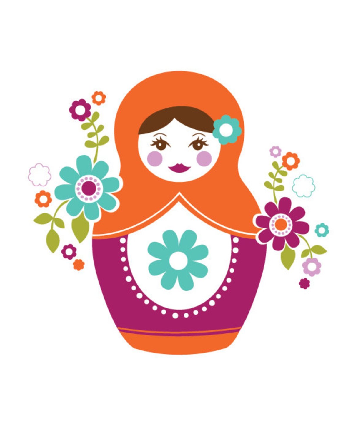 Рисование матрешки