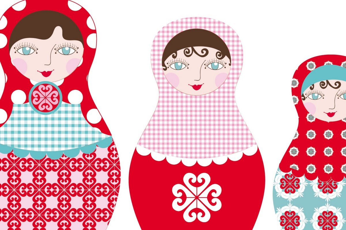 Матрешка аппликация для детей