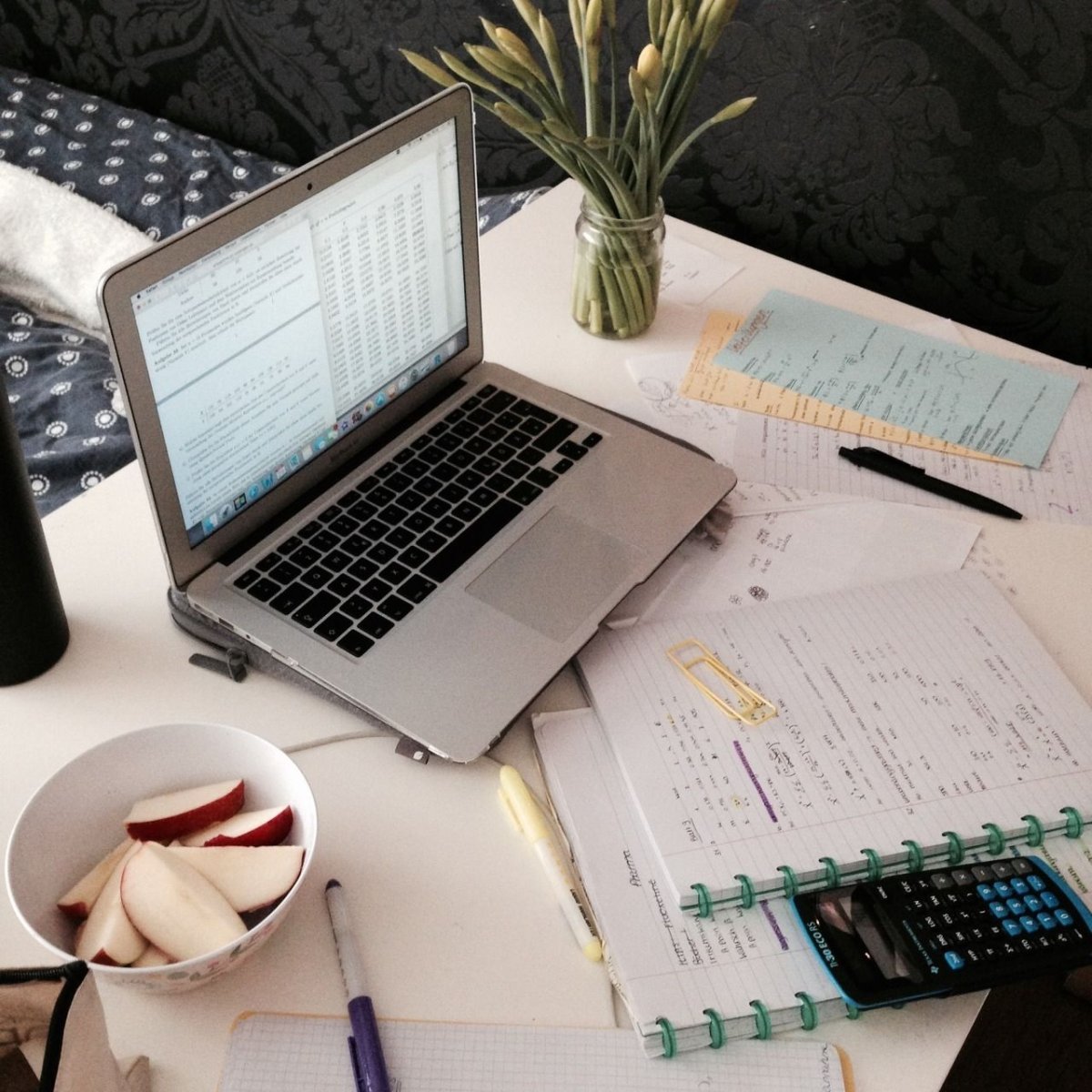 Ежедневник и ноутбук