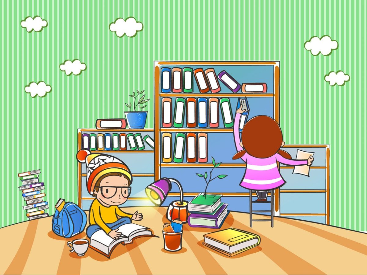 Уборка в библиотеке