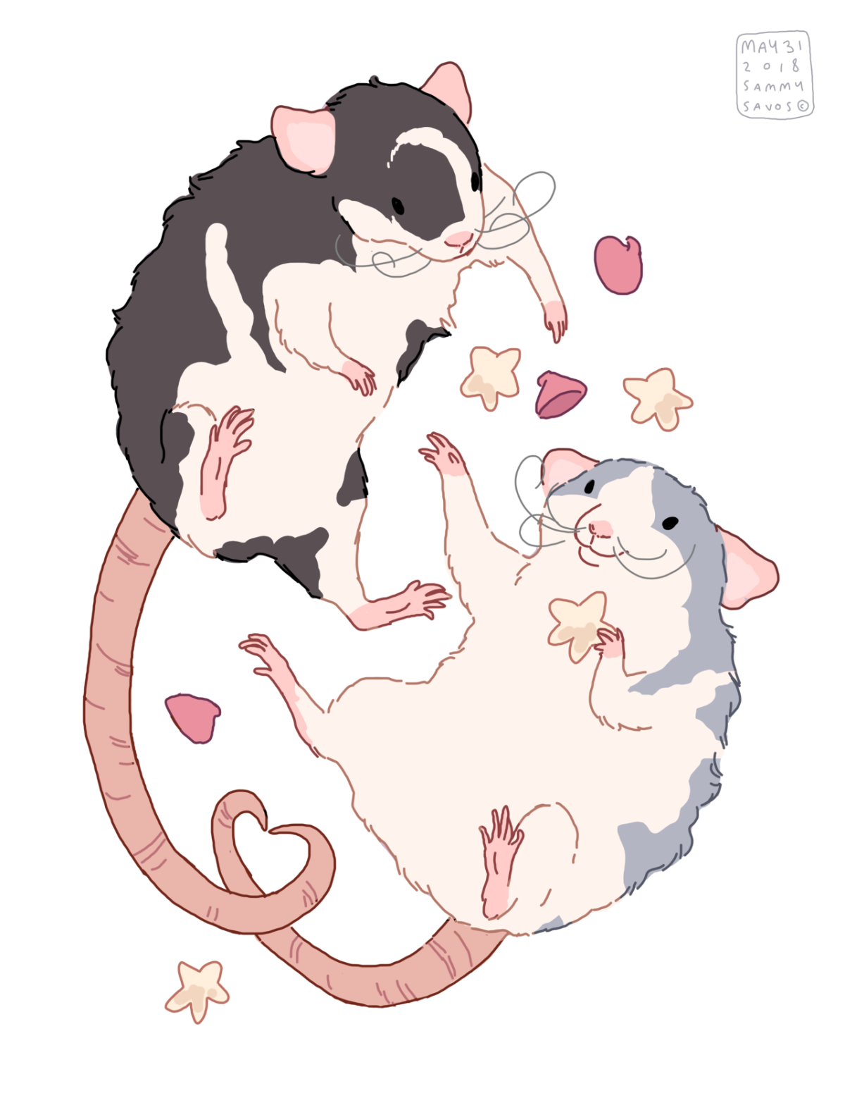 Бегущая крыса мультяшная