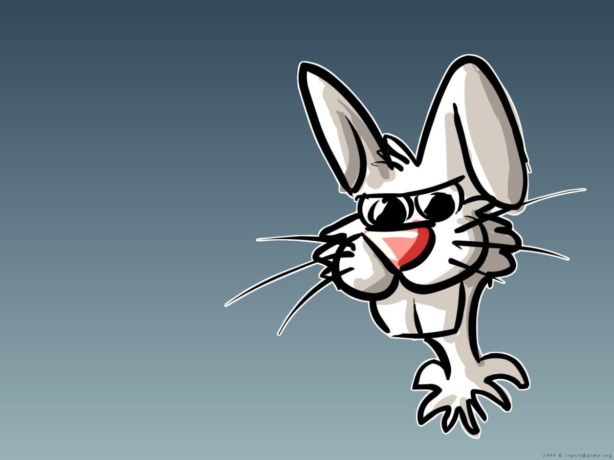 Заяц мультяшный страшный