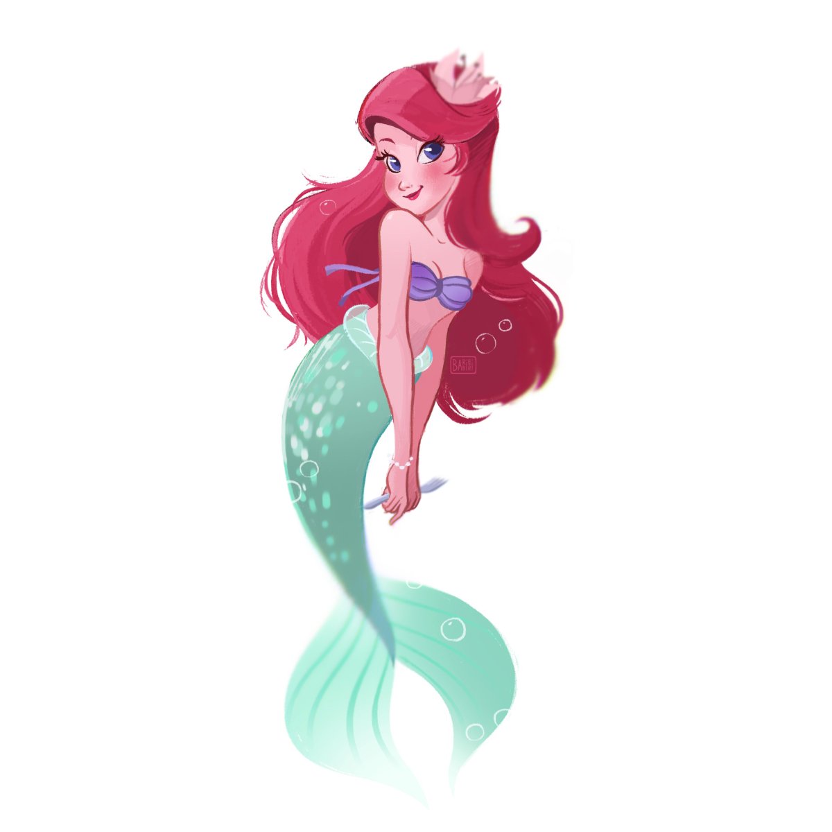 Рисунок Русалка Ариэль