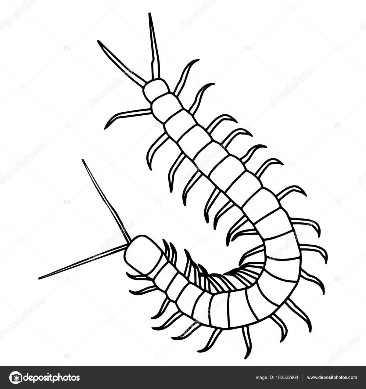 Мультипликационная гусеница