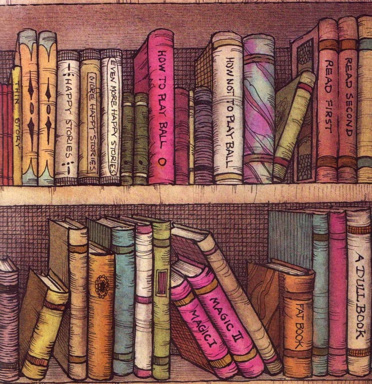 Современные книги на полке