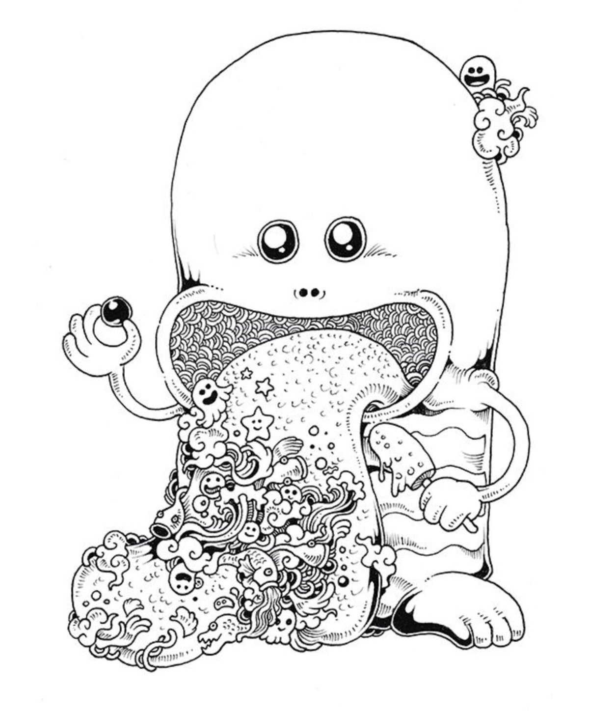 Раскраска для девочек антистресс Панда